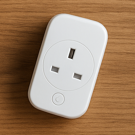 fast-charger-w-placeholder Image of a Dual-port USB-C charger designed for fast charging phones and laptops
